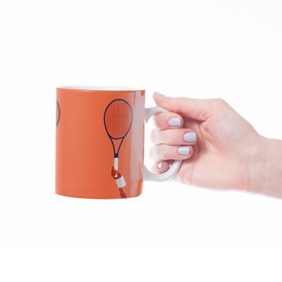 Tasse sport ou mug "Raquette de tennis" - Personnalisable