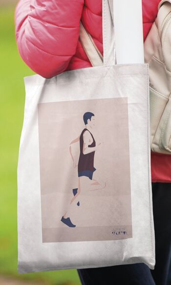 Tote bag sport ou sac de course "Un homme qui court" athlétisme 5