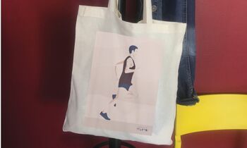 Tote bag sport ou sac de course "Un homme qui court" athlétisme 9