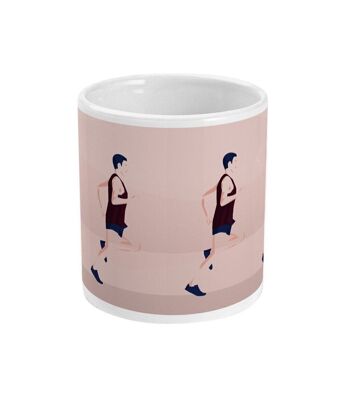 Tasse sport ou mug running "Un homme qui cout" - Personnalisable 2