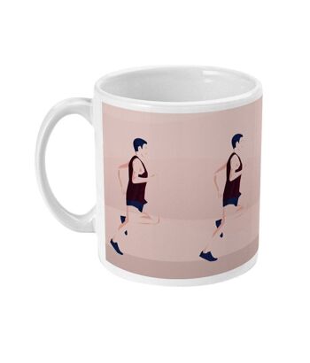 Tasse sport ou mug running "Un homme qui cout" - Personnalisable 3