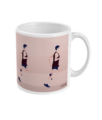 Tasse sport ou mug running "Un homme qui cout" - Personnalisable 4