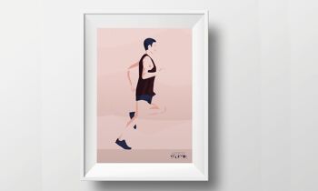 Affiche sport "Un homme qui court" 1