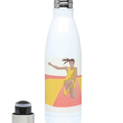 Athletics insulated sports bottle "Women's athletic jump" - Customizable