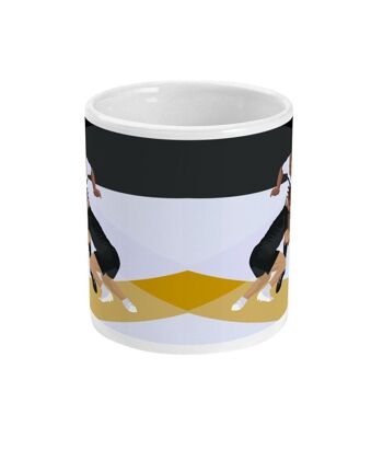 Tasse sport ou mug "rugby noir et jaune" - Personnalisable 3
