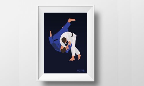 Affiche sport Judo "Le judoka"