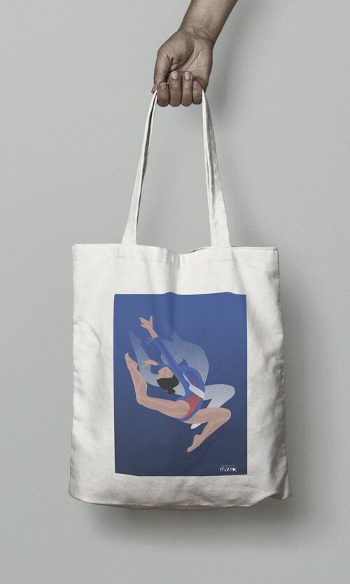 Tote bag sport ou sac gymnastique "Tatiana la gymnaste"