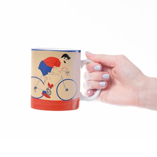 Tasse sport ou mug Cyclisme "Monsieur Vélo" - Personnalisable