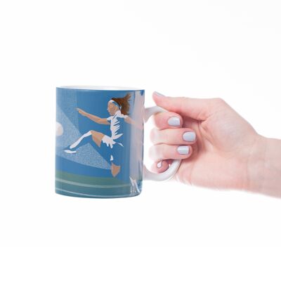 Tasse sport ou mug "Joueuse de football" - Personnalisable