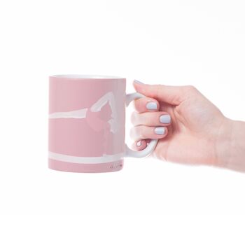 Tasse sport ou mug Gymnastique rose "Latika la gymnaste" - Personnalisable 1