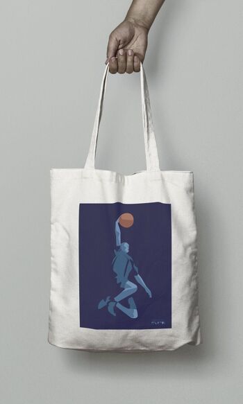 Tote bag sport ou sac basketball " Le dunk " 1