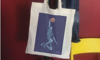 Tote bag sport ou sac basketball " Le dunk " 2