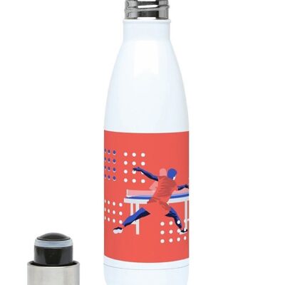 Isolierte Ping-Pong-Sportflasche „Orange Tischtennis“ – anpassbar