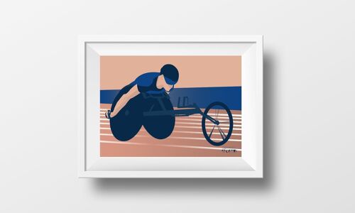 Affiche sport Athlétisme Handisport "Paralympics"