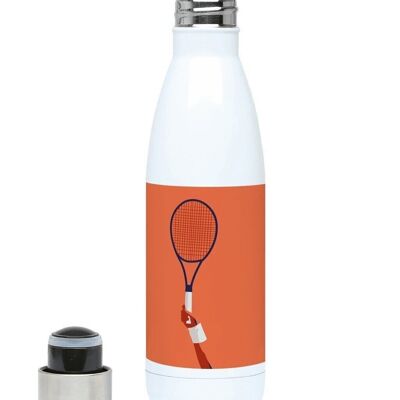 Isolierte Sportflasche „Tennisschläger“ – anpassbar