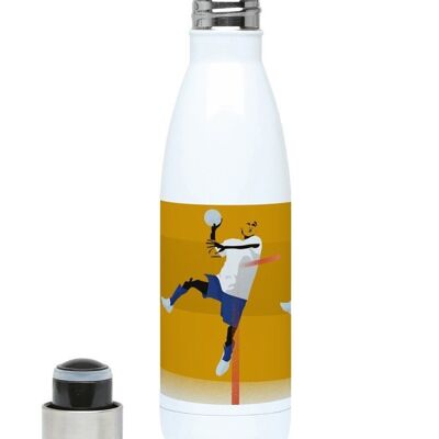 Men's handball sports insulated bottle "Martin the handball player" - Customizable