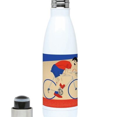 Isolierte Sport-Radsportflasche „Monsieur Vélo“ – anpassbar