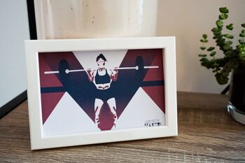 Female weighlifting card for woman crossfit birthday card or girl fitness christmas card for crossfit coach for weightlift art greeting card 3