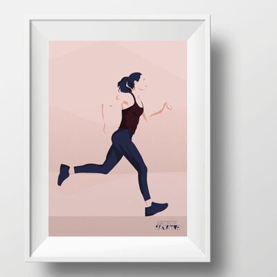 Affiche sport "Une femme qui court"