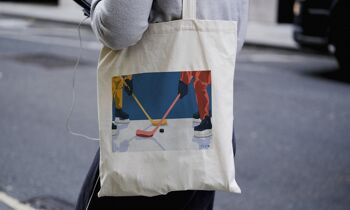 Tote bag sport ou sac "Hockey ça glisse" 5