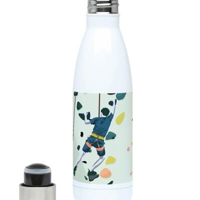 Climbing insulated sports bottle "The man who climbed" - Customizable