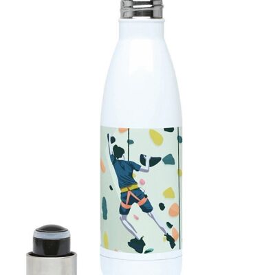 Climbing insulated sports bottle "The woman who climbed" - Customizable