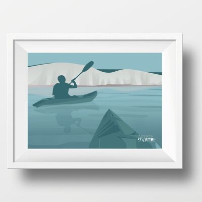 Affiche sport Canoë Kayak "Promenage à Beachy Head"