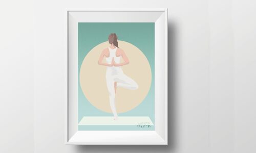 Affiche sport "Emma fait du yoga"