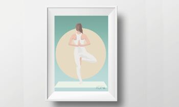 Affiche sport "Emma fait du yoga" 1