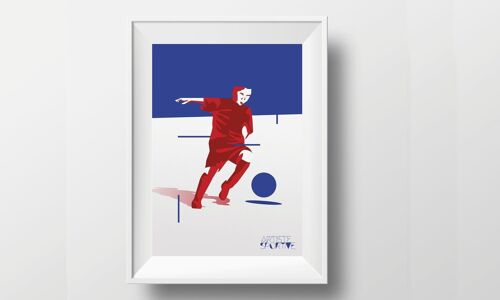Affiche sport football "L'enfant footeux"