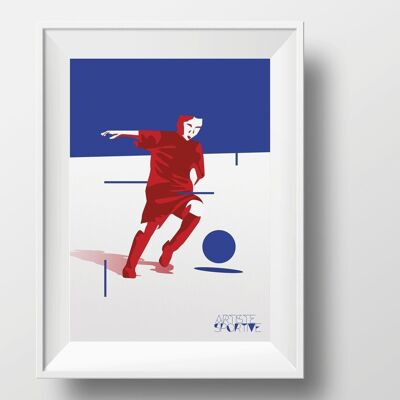 Affiche sport football "L'enfant footeux"