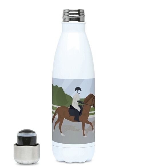 Gourde isotherme sport équitation "Sur le cheval" - Personnalisable