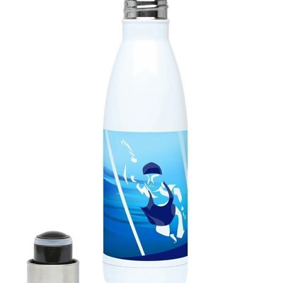 Insulated sports water bottle Swimming "The woman who swims" - Customizable