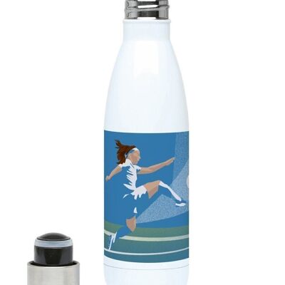 Women's football sports insulated bottle "Football player" - Customizable