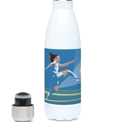 Women's football sports insulated bottle "Football player" - Customizable