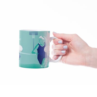 Tasse sport ou mug de basketball "Axelle fait du basket" - Personnalisable