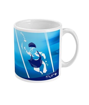 Tasse sport ou mug de natation "La femme qui nage" - Personnalisable 4