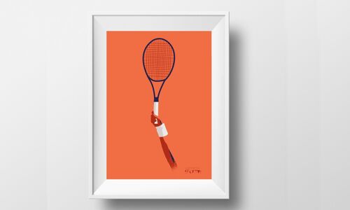 Affiche sport "Raquette de Tennis"