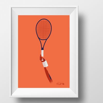Affiche sport "Raquette de Tennis"