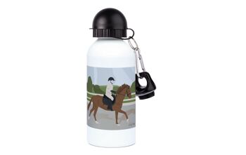 Gourde aluminium sport équitation "Sur le cheval" - Personnalisable 3