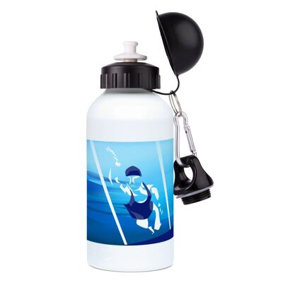 Aluminum sports water bottle Swimming "The woman who swims" - Customizable