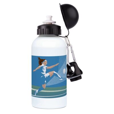 Gourde aluminium sport football féminin "Joueuse de football" - Personnalisable