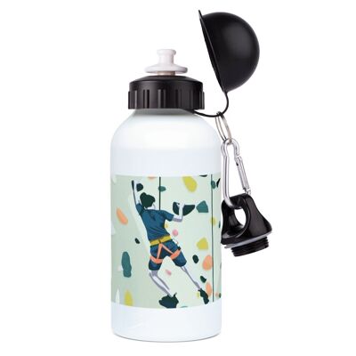 Aluminum sports bottle Climbing "The woman who climbed" - Customizable