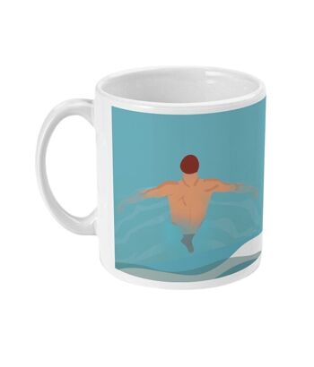 Tasse sport ou mug de natation vintage "La nage" - Personnalisable 3