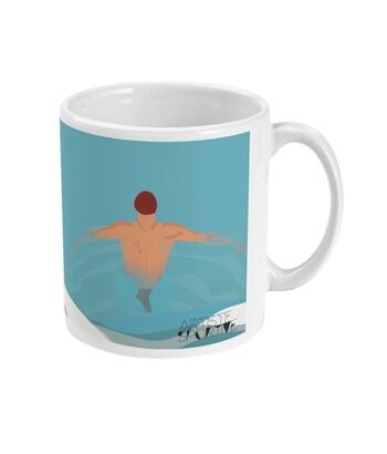 Tasse sport ou mug de natation vintage "La nage" - Personnalisable 4