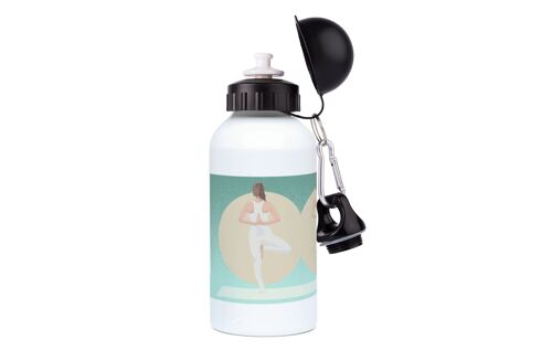 Gourde aluminium sport "Emma fait du yoga" - Personnalisable