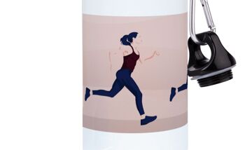 Gourde aluminium sport athletisme course "Une femme qui court" - Personnalisable 9