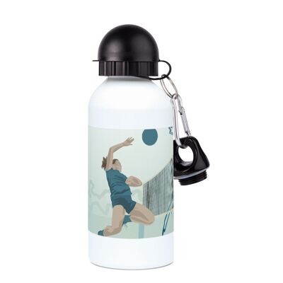 Botella de aluminio deportiva de voleibol femenino "La volleyeuse" - Personalizable