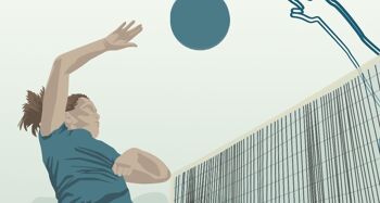 Gourde aluminium sport volleyball féminin "La volleyeuse" - Personnalisable 5