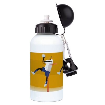 Aluminum men's handball sports bottle "Martin the handball player" - Customizable